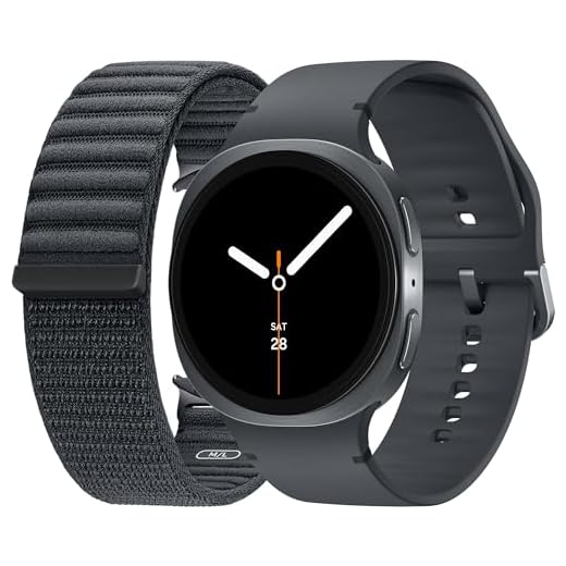Samsung Galaxy Watch8 (Dark Gray, BT, 44mm) + Fabric Band, Smartwatch Galaxy AI, allenatore personale, design resistente agli urti, monitoraggio attività fisica e sonno, One UI 8[Versione Italiana]