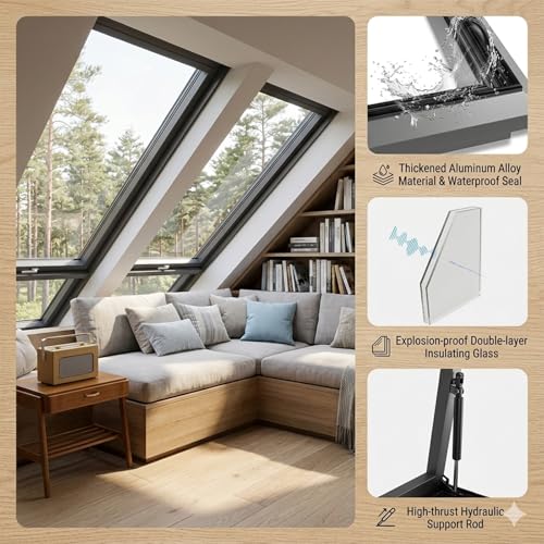 Ventana de techo manual para transformar tu terraza o altillo en un espacio luminoso 4