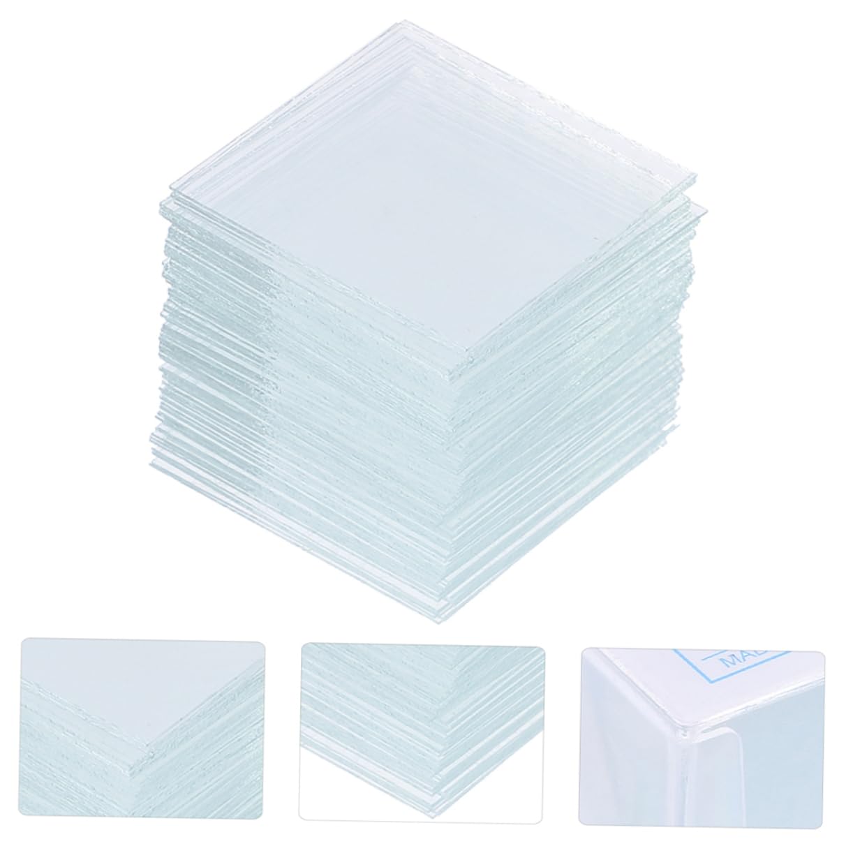 Gatuida 2500piezas Diapositivas De Microscopio De Transparente Cubiertas Para Preparación De Muestras Para Laboratorios y Estudios Biológicos