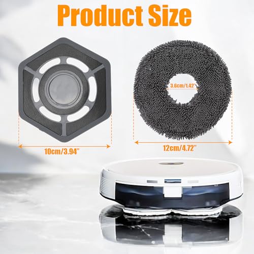 Image of Mop Pad Holder Replacement for Ecovacs Yeedi Mop Station Vacuum Cleaner, Pad Plate Accessories and Water Tank Cleaning Cloth Part (Gray)
