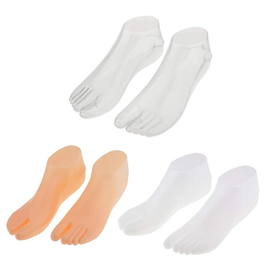 Manichino piedi femminili trasparente per display sandali scarpe calzini gioielli
