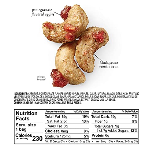 Sahale Snacks Pomegranate Vanilla Flavored Cashews Glazed Mix, 1.5 Ounces (Pack Of 18) #TOP6