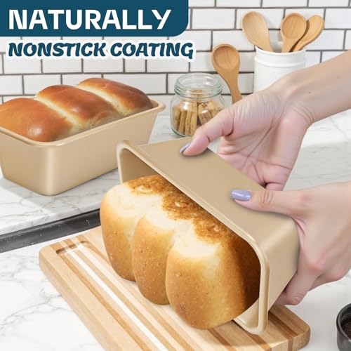 Baking Pans Set, Nonstick Stackable Bakeware Sets, Oven Pans for Cooking, AIVIKI 6 Pieces Baking Sheets Set Including Cookie Sheet, Deep Roaster Pan, Square Pan, Loaf Pan, Muffin Pan, Carbon Steel - Image 5