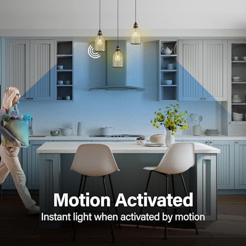 Feit Electric Motion Sensor, Non-Dimmable, Indoor/Outdoor LED Bulb with Exposed Filament, ST19 on E26 Base, High CRI, 60 Watts Equivalent, 2700K, Soft White - ST19CL927CA/MM/FILED by Feit Electric - Image 7