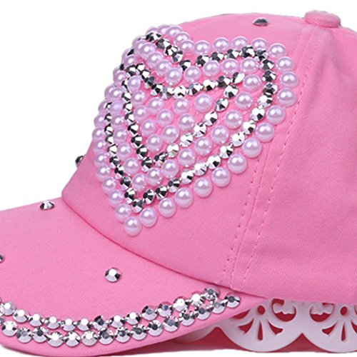 Image of Adjustable Women Men Bling Rhinestone Denim Baseball Cap Hat