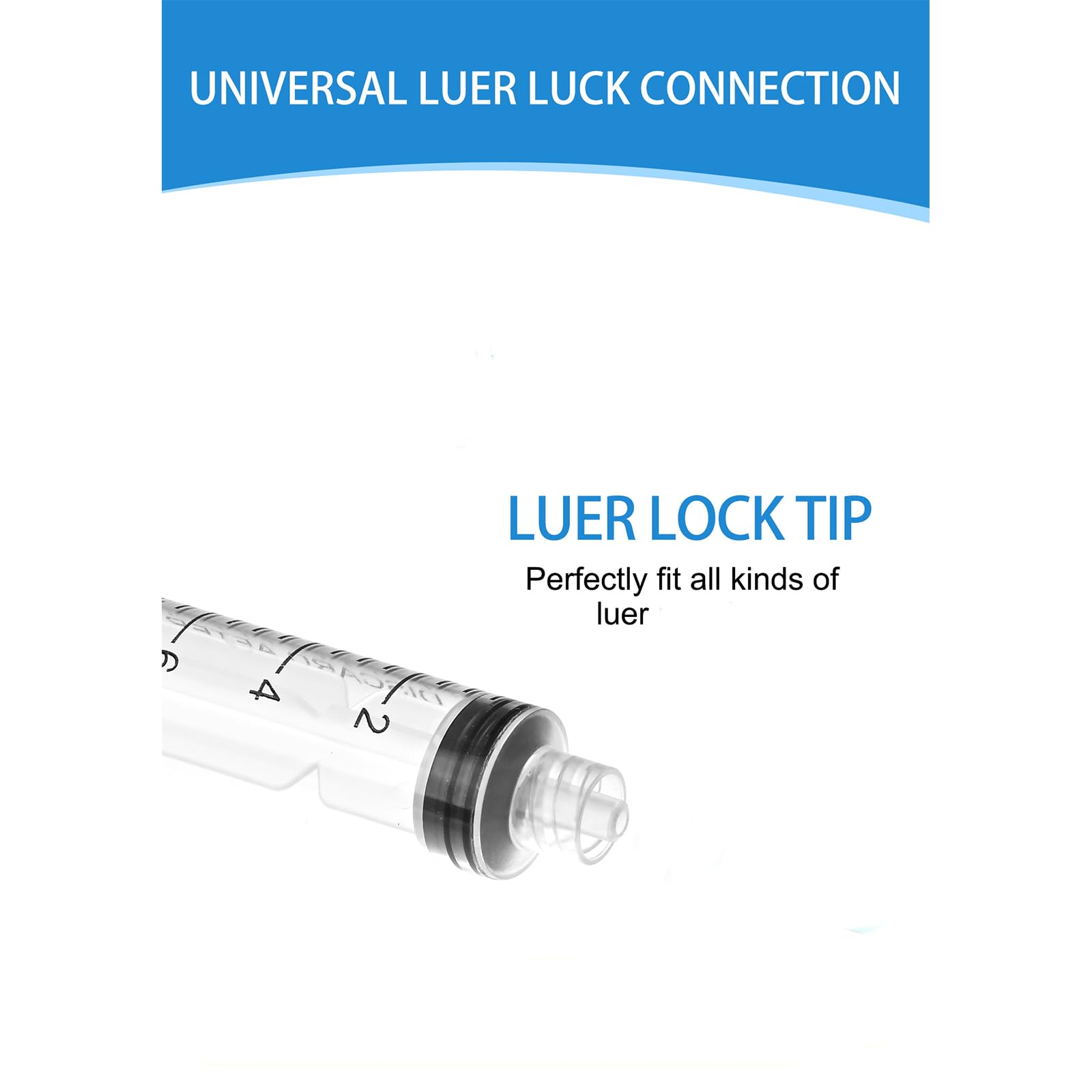 Luer Lock Syringe 10ml - Sterile Disposable Syringes 50 Pack — Amazon image 2