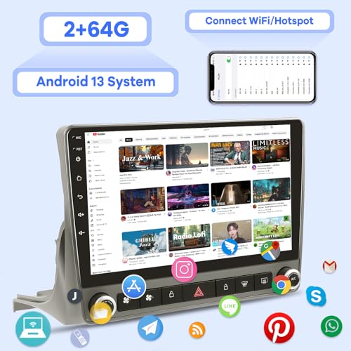 Radio para auto EKAT con pantalla táctil de 9 in miniatura 3