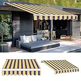 LIHDNGXM Tela para Toldo Retráctil de Exterior con Cenefa - Recambio de Lona Protectora Solar UV para Porches, Ventanas y Pérgolas para Sombrear Terrazas(13x10ft(4 * 3m))