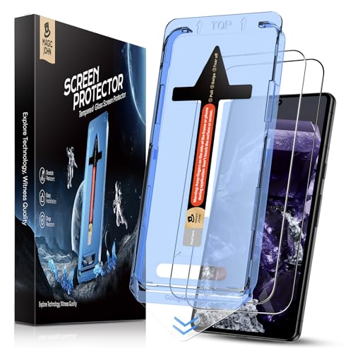 MAGIC JOHN 2 Pack for Google Pixel 8 Tempered Glass Screen Protector Auto Dust-Elimination Bubble Free HD Clear Easy Installation