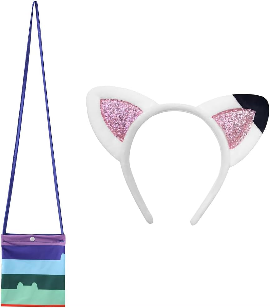 Cat Rainbow Costume Set for Girls Birthday Party Rainbow Tutu Dress up Halloween Christmas Outfit With Headband