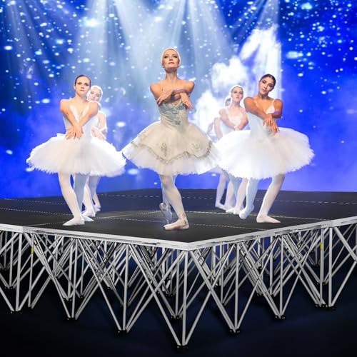 Image of 8'x12' Portable Stage Platform - 6Pcs Modular Staging System, 9240 lbs