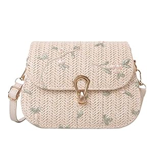 Rieten schoudertas voor dames, stro, clutch, strandtas, zomer, kant, bloemen, crossbody, handtassen, rotan dames schoudertas