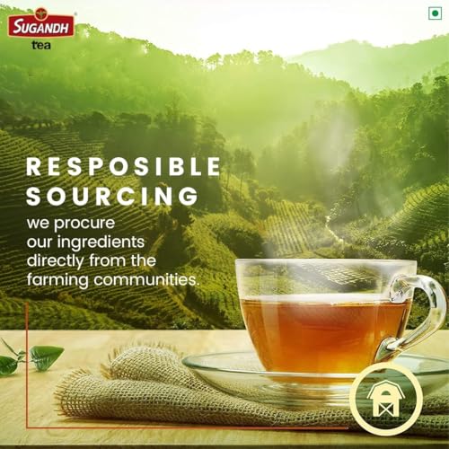 Image of Sugandh Premium Tea | 500GM Box X 2| Pack of 2 | 1KG | CTC Processing | Strong and Rich in Taste | Aromatic Flavor | 100% Natural Ingredients | A Perfect Premium Cup of Tea for Chai Lover