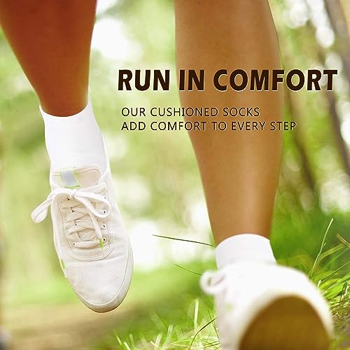 Image of NEWZILL Ankle Compression Socks for Men & Women, Cushioned Low Cut Compression Running Socks with Ankle Support