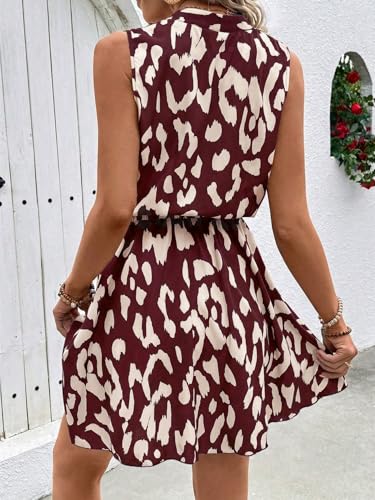 Image of SOLY HUX Women's Summer Wrap Dress Flowy Belted Vacation Short Dresses