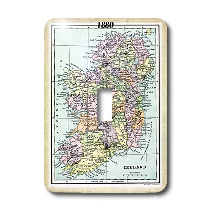 Interruptor de palanca premium con grabado del mapa de Irlanda de 1880 lsp_38899_1 3
