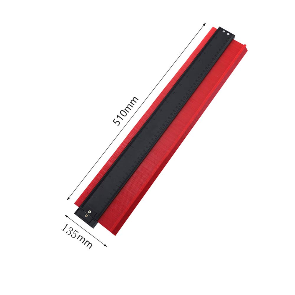 Contorno Calibro 50 Cm, Strumento Di Marcatura Professionale Per Fotocopiatrici Di Contorni Per Pavimenti In Laminato, Carpenteria, Condotto, Piastrelle, Pavimento, Carrozzeria, Bagno (20x5.3inch)