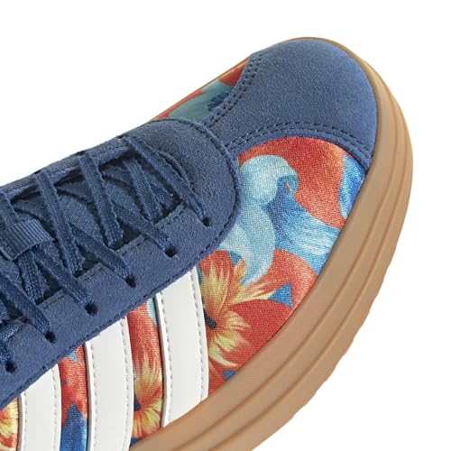 Image of adidas Womens Vl Court Bold Lace Up Sneakers Shoes Casual - Pink