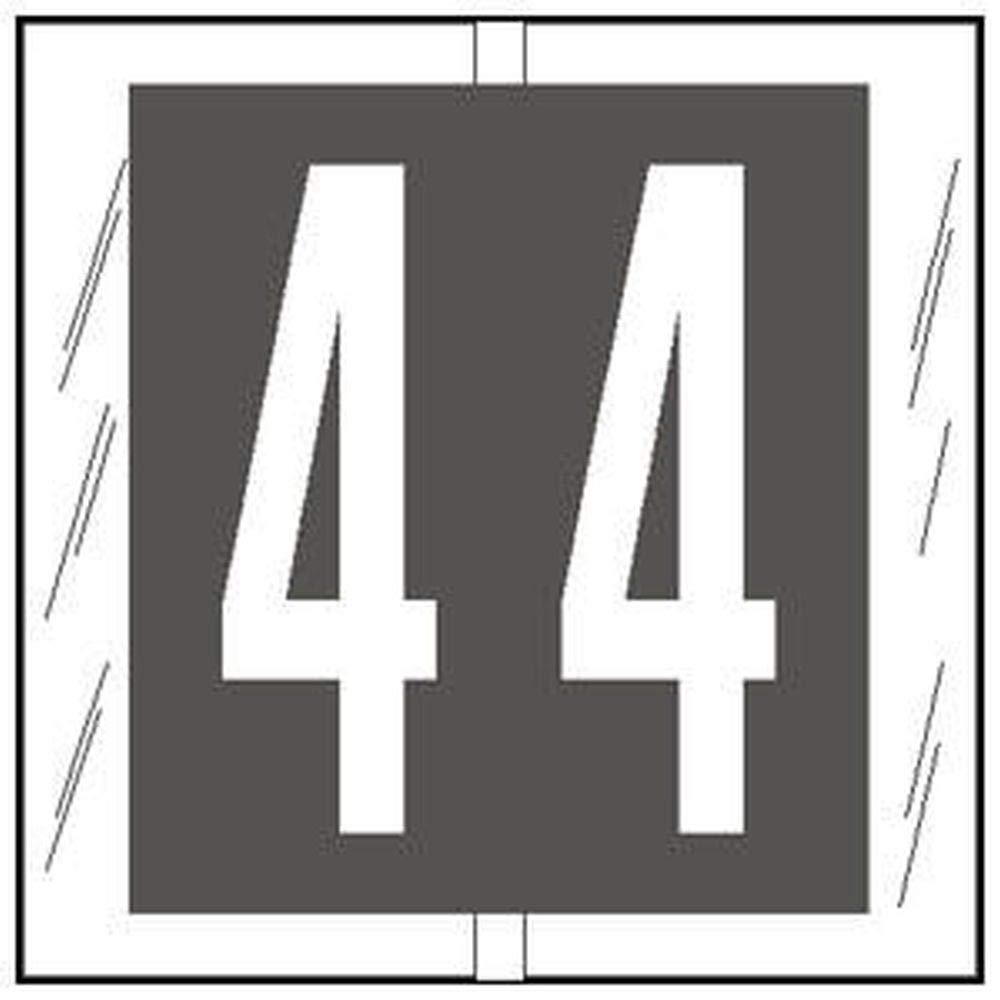 tabbiesOriginal COL'R'TAB 11500 Series Numeric Labels, Gray, 4", 1-1/2"H x 1-1/2"W, Heavy Duty Paper & Fade-Resistant, Made in The USA, 500 Labels/Roll