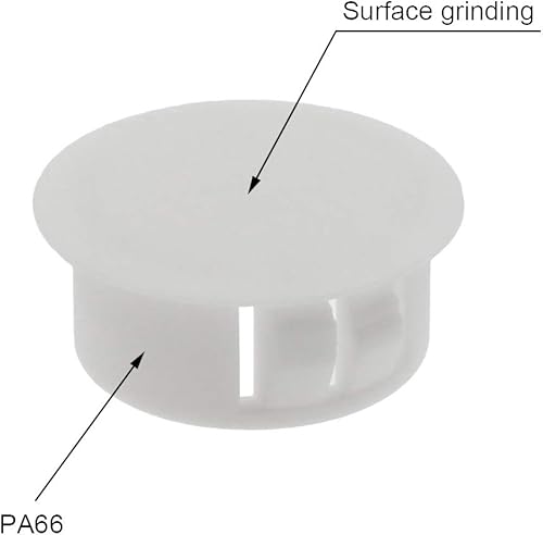 Miniatura 4 de 60 tapones de plástico blanco de 0.394 in (3/8 pulgadas), tubo de orificio de bloqueo a presión, tapas de extremo de inserción de tubería
