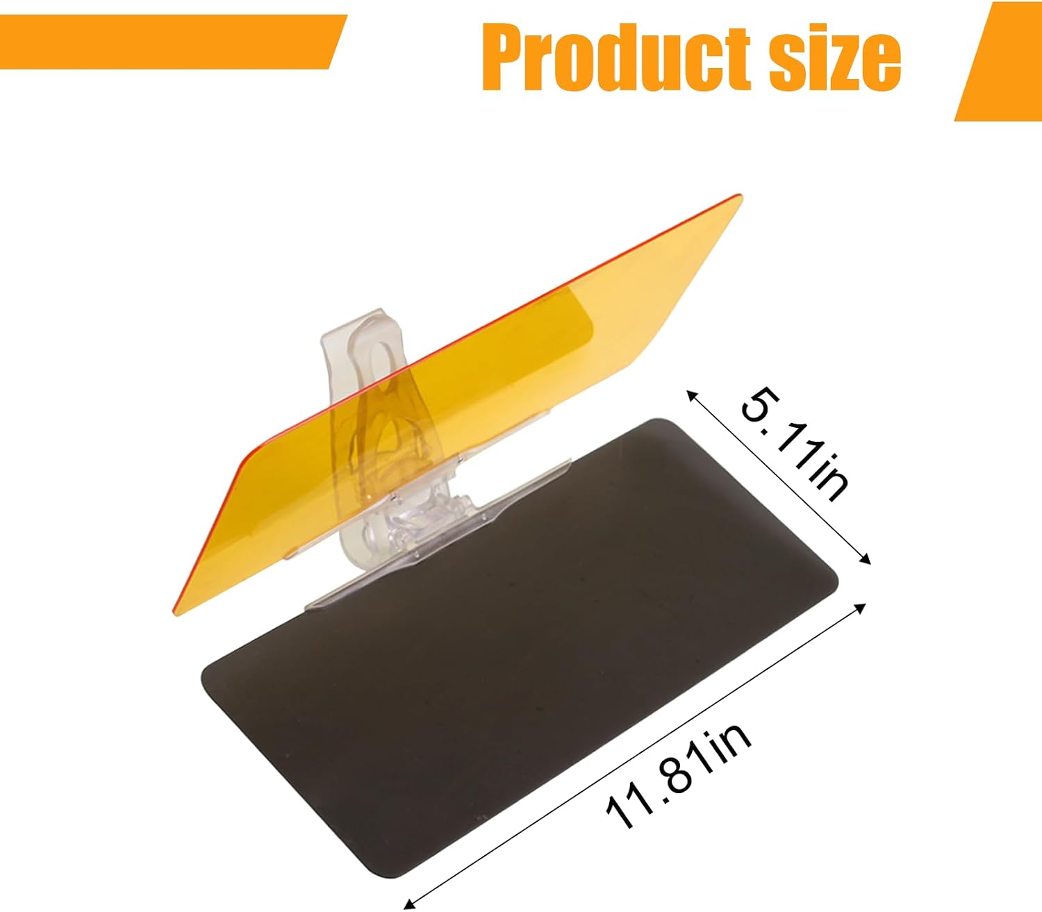 ZIMISI 2PCS Car Sun Visor Extender, 2 in 1 HD Day and Night Anti-Glare Goggles for Safe Driving, Adjustable Angle Car Visor Extender Sun Blocker, Universal Accessories for Most Cars