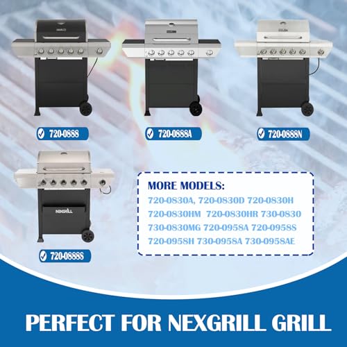 Image of SafBbcue Grill Parts Kit for Nexgrill Replacement Parts 720-0888 720-0888N Home Depot Nexgrill Grill Parts 720-0830H 720-0783E BHG 720-0783W 720-0783H 720-0830A, Grates, Burner and Heat Plate