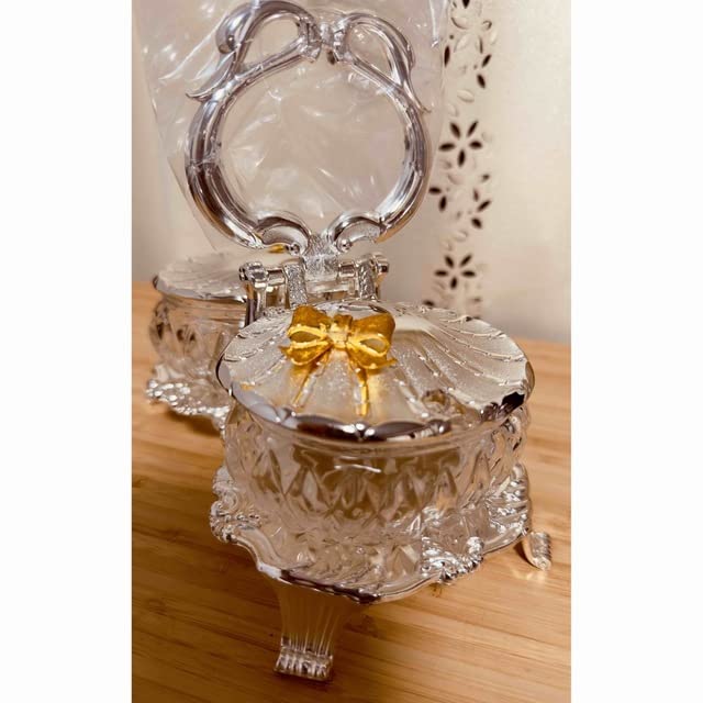 Amazon.co.jp: 銀メッキ シュガーポット シルバー リボン付 砂糖入れ