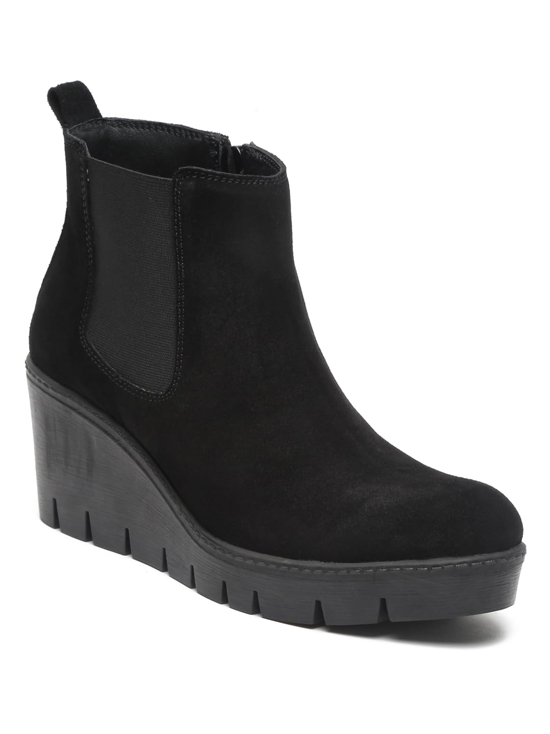 TEAKWOOD LEATHERS Womens Mid-Top Boots | Wedges Regular Boot Shoes for Women (39, Black) (B0C9JYNSL3) Amazon Price History, Amazon Price Tracker