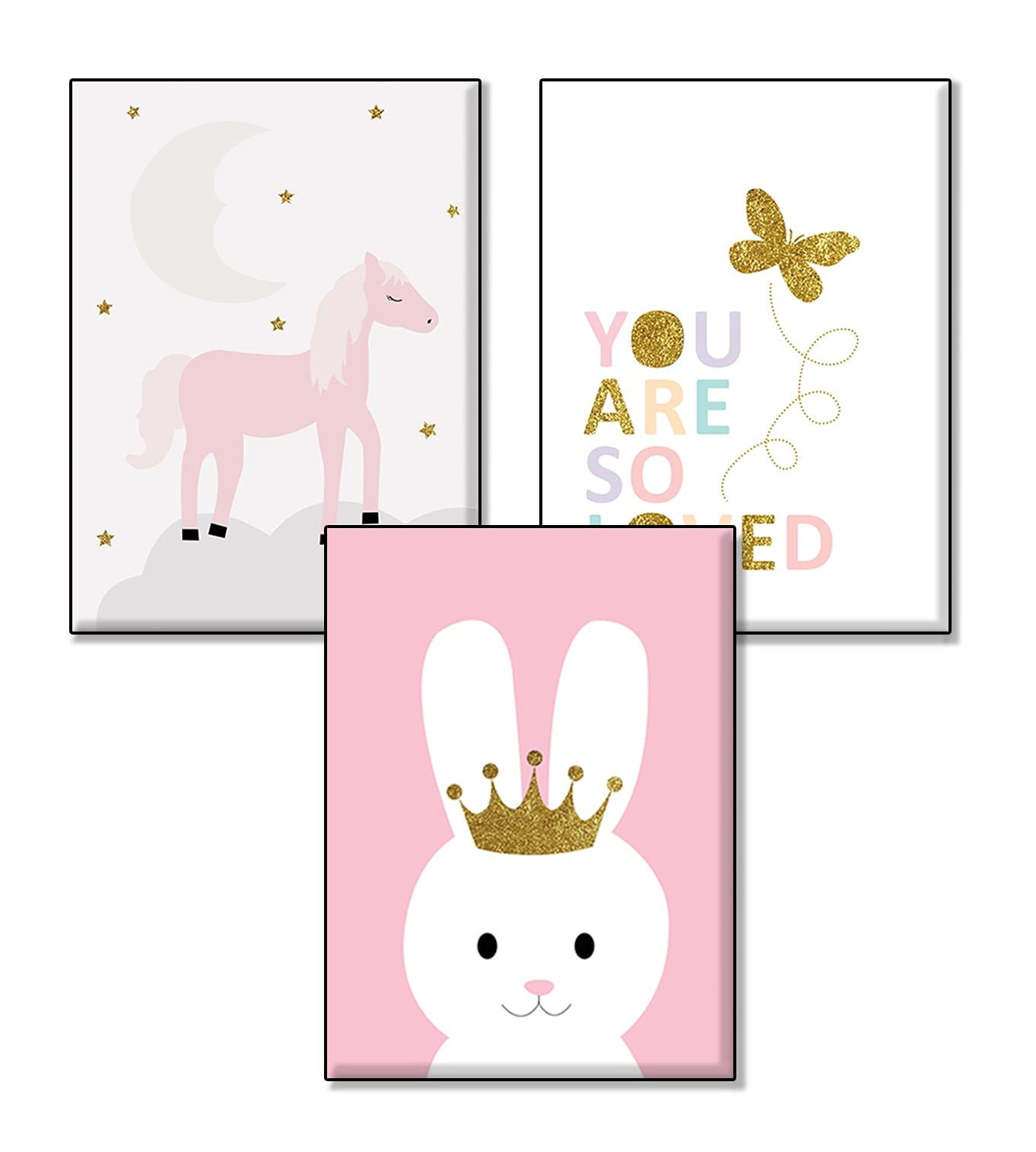 4Good Epictures Children's Room Decoration for Girls and Boys Modern Nordic Scandinavian Picture Set Wall Decoration Nursery Girls