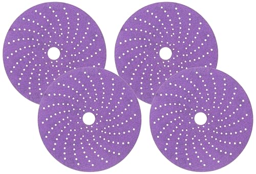 Image of 3M Cubitron, Hookit Clean Sanding Abrasive Disc 31373, 6 in, 150+ Grade, 50 /Pack Discs, Virtually Dust-Free, High Performance, Multi-Hole Pattern, Feather Edging, Stock Removal (Pack of 4)