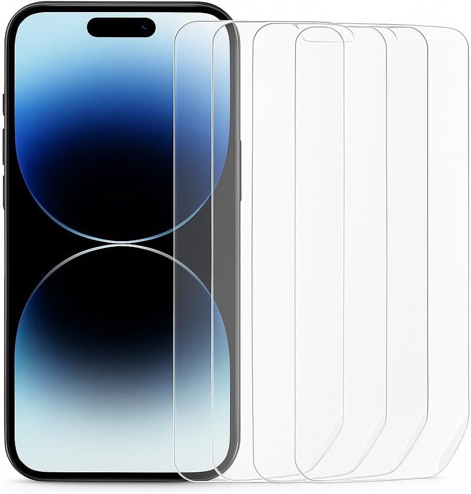 Set of 5 Transparent Display protection film for OPPO Reno 7 SE 5G for front phone screen made of Hydrogel, Flexible, Full Adhesive, Silicone, Complete Set for Easy Installation.