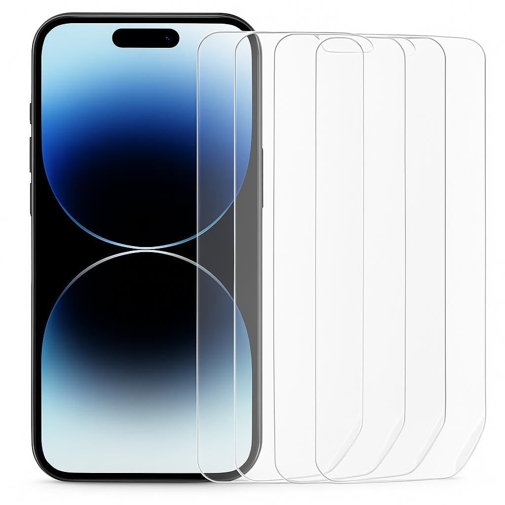 Set of 5 Transparent Display protection film for OPPO Reno 7 SE 5G for front phone screen made of Hydrogel, Flexible, Full Adhesive, Silicone, Complete Set for Easy Installation.