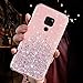 Produktbild Handyhülle Kompatibel mit Huawei Mate 20 Glitzer Hülle Silikon Tpu Glänzend Bling Stern Muster Shiny Ultra dünn Weiche TPU Schutzhülle Stoßfest Bumper Case Handytasche,Rosa