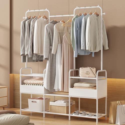 Recopilación de Closet Portatil Walmart - los preferidos. 48 Closet Armable para Ropa con 3 Tubos y 6 Niveles, Perchero para Ropa Portátil Tipo Ropero Closet, Organizador de Ropa con Diseño Abierto, Rack para Ropa para Recámara o Vestidor