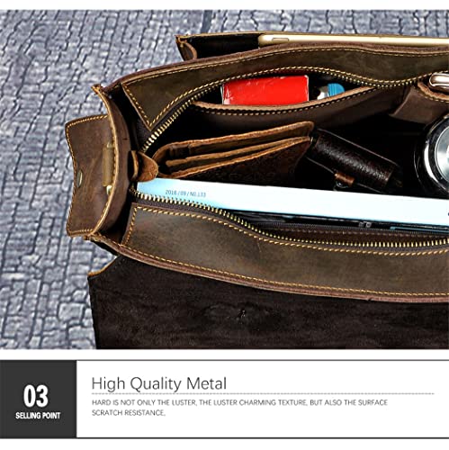 Sac messager en cuir véritable pour protéger votre ordinateur 13 pouces - 5