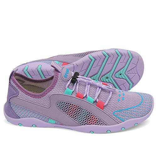 Image of MAYZERO Water Shoes Men Women Swim Surf Shoes Beach Pool Shoes Wide Toe Hiking Aqua Shoes Winter House Slippers