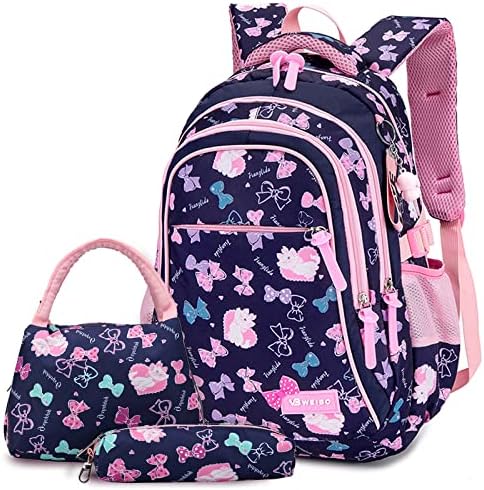 3PCS School Backpack for Girls, Kids Bookbags Set Primary Girls S...