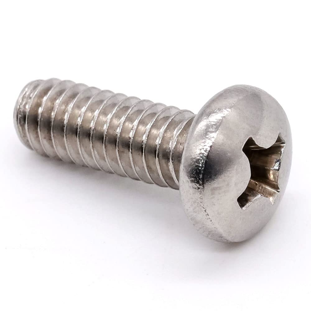 M6-1.0 x 8mm (30 pcs) Pan Head Machine Screws, 304 Stainless Steel 18/46, Full Thread, TV Screws, Connection Bolts