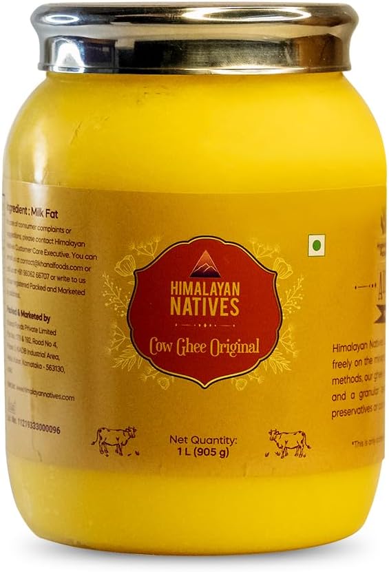 - Original Cow Ghee 1L | 100% Natural & Preservative-Free | 100% Pure Desi Ghee | Strengthens Muscles