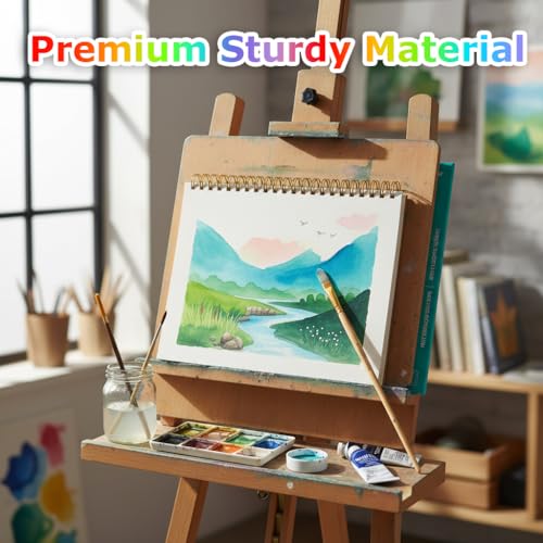 Image of Watercolor Paper Pad, 5.5 inchx8.5 inch Water Color Paper, 140lb /300gsm Artist Painting Drawing Paper Book, Art Supplies for Adults Kids, Watercolors, Watercolor Paint Set, Sketchbook, Journal, Green