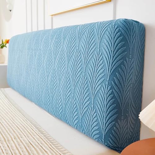 LZTET Funda para Cabecero De Cama,EláStica,Funda Protectora A Prueba De Polvo,Cabeceros De Cama Todo Incluido,Suave Terciopelo Four Seasons Cubre Cabecero De Cama,para Dormitorio(180cm,Blue)