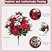 HO2NLE 21 Stems Artificial Poinsettia Bouquet Fake Christmas Flowers 22