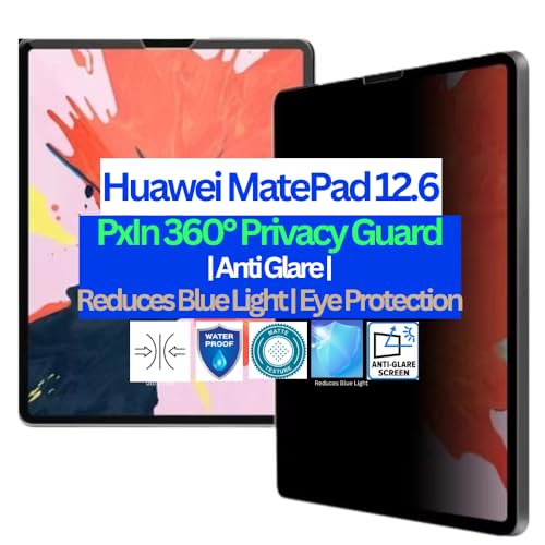 Image of Pxin Tablet Privacy Guard compatible with Huawei MatePad 12.6 | Screen protector | Anti-Glare | Blue light filter | 360 degree Anti Spy | Eye Protection