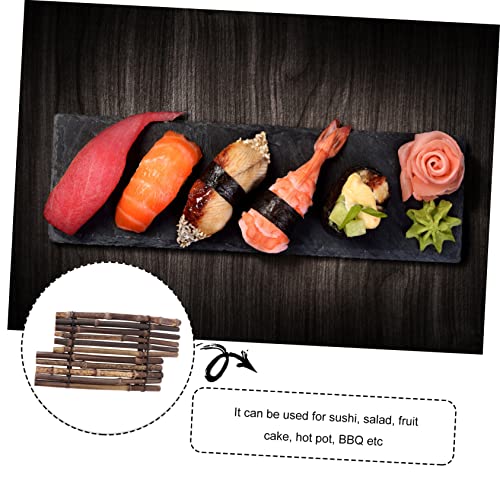 Plato para sushi y postres PRETYZOOM color café miniatura 3