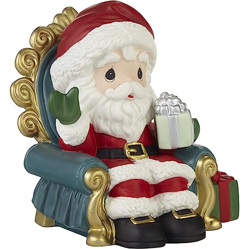 Precious Moments 231011 Santa Figurine | Santa’S Here Bringing Cheer Annual Santa Bisque Porcelain Figurine | Christmas Decor & Gift thumb #2