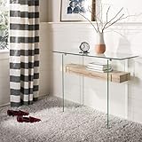 Safavieh Home Kayley Natural and Glass Console Table