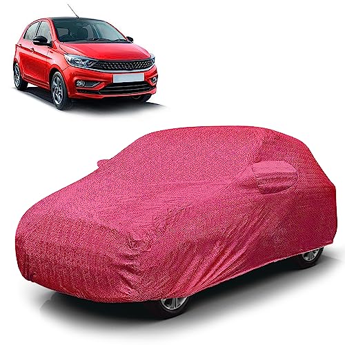 Image of Car Cover Waterproof RT-I for Tata Tiago [Year 2020 Onwards] - Punch Car Cover Dust & UV Protection Punch Car Body Cover with Mirror Pocket Soft Cotton Lining