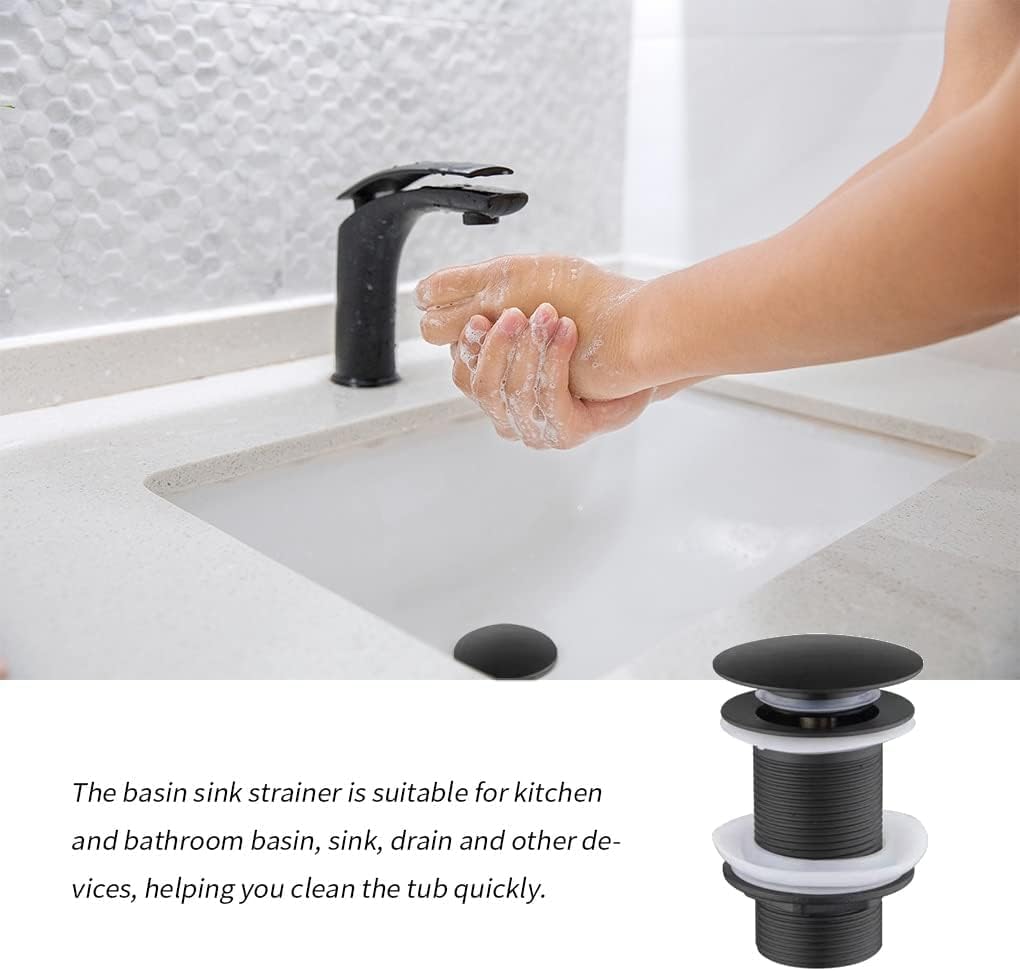 sustitución de tapones de fregadero pop up, Tapón de lavabo emergente Dispositivo de drenaje con filtro emergente Recolector de cabello Colador de grifo de lavabo Accesorio de baño y cocina Tapón de d