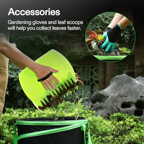 Sacs à déchets de jardin pliables réutilisables grand volume avec accessoires - 6