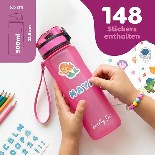 Sweety Fox - Kinder-Trinkflasche Kohlensäure Geeignet 500ml - Pink – Ansicht 2